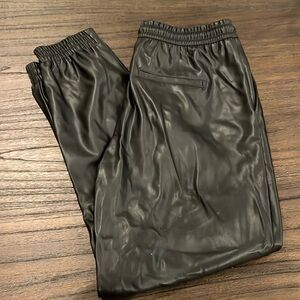 Zara Leather joggers